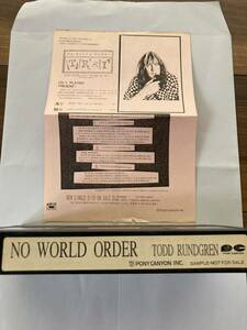 【美品ビデオテープ】 希少品　トッド・ラングレン Todd Rundgren / No World Order / VHS ビデオ サンプル　見本品