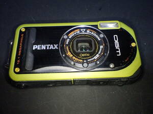 防水カメラ1210万画素 PENTAX ペンタックス オプティオW90グリーン 動作確認済みレンズきれい 本体のみ デジタルカメラ