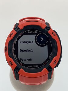 GARMIN◆スマートウォッチ/デジタル/ラバー/BLK/RED//