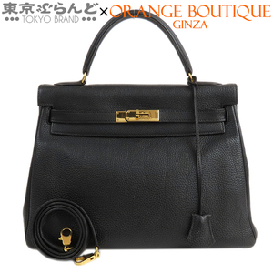 101749227 エルメス HERMES ケリー 32 □A刻印 ブラック ゴールド金具 トゴ 内縫 2WAY ハンドバッグ ショルダーバッグ レディース