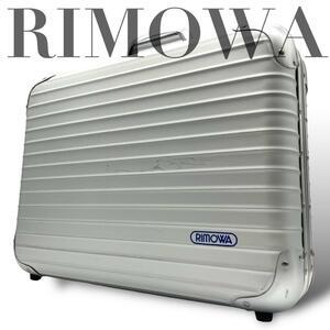 激レア リモワ RIMOWA トパーズ アタッシュケース スーツケース 青ロゴ アルミ シルバー 23L