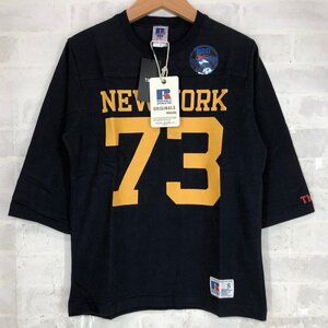 TMT x RUSSELL ティーエムティー ラッセル タグ付き プリント フットボール 7/SL Ｔシャツ SIZE: S ネイビー MU632024112715