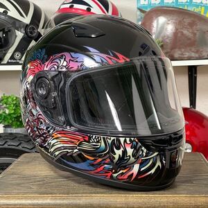 未使用☆Harley-Davidson ハーレーダビッドソン フルフェイスヘルメット ブラック/L イーグルモチーフ DOT規格 輸入品