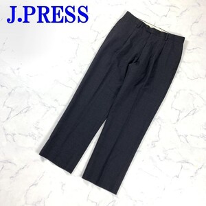 ジェイプレス ロロピアーナ スラックス ウール グレーJ.PRESS Loro Piana チャコール ストレート 79 C1484