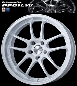 納期注意 業販品 直送品 ENKEI Performance Line PF01EVO 18インチ 9.5J+35 5-114.3 75φ PW(ホワイト) ホイール 4本 [個人名での注文不可]