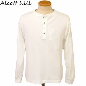 ★Alcotthill★SALE 長袖ヘンリーネックカットソー【白M】秋冬モデル 35150410 アルコットヒル