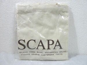 SCAPA スキャパ 未使用ノベルティ トートバッグ ロゴ柄【M0409】(P)