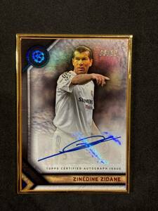 2023-24 Topps Museum Collection UEFA Champions League Soccer Zinedine Zidane Framed Autograph Black /10