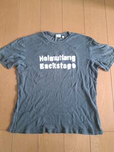 【未使用】【送料無料】Mサイズ 半袖 ワッフルメッシュTシャツ カットソー Backstageペンキ ヘルムートラング HELMUT LANG 本人期