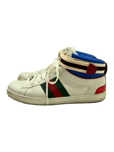 GUCCI◆ハイカットスニーカー/UK7.5/WHT/レザー/523472