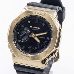 1円 稼働 美品 CASIO G-SHOCK Gショック メタルカバード GM-2100G カシオーク オクタゴン QZ アナデジ 腕時計 メンズ 0430520240604