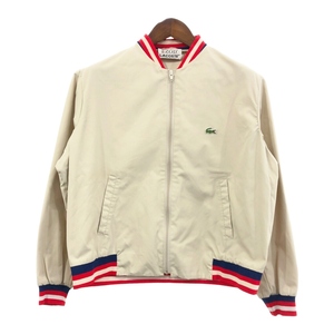 70年代 IZOD LACOSTE アイゾッド ラコステ ブルゾン ジャケット ヴィンテージ ワンポイント ベージュ (メンズ XL) 中古 古着 Q7358