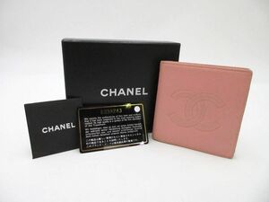 CHANEL シャネル 8838243 キャビアスキン 二つ折り 財布/ピンク ■■