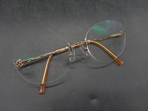 ▽ 【343】 シャネル メガネ / CHANEL アイウェア Eyewear 眼鏡 オーバル ボストン リムレス ツーポイント ココマーク