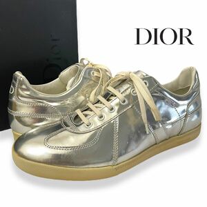 新品 正規品 DIOR HOMME B01 SNEAKER SKLC3900 ディオールオム メタリック シルバー ローカット スニーカー シューズ ジャーマントレーナー