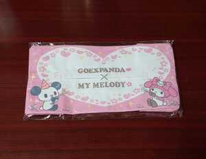 ☆テレビ朝日☆GOEXPANDA×MY MELODY☆マイメロディー☆ヘッドレストティッシュカバー☆未開封