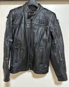 ハーレーダビッドソン 純正 HARLEY-DAVIDSON レザージャケット 黒 97081-16VM Sサイズ 牛革 ハーレー ジャケット ブラック