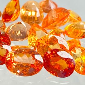 1円〜!!◆天然スペサルティンガーネットおまとめ11ct◆d 約2.2g ルース 裸石 宝石 ジュエリー jewelry spessartine garnet w4マ24