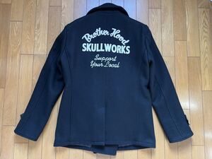 極上品 レア！ SKULL WORKS スカルワークス ピーコート L