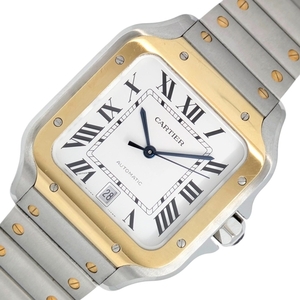 カルティエ Cartier サントス ドゥ カルティエ LM W2SA0009 シルバー K18YG/SS 腕時計 メンズ 中古