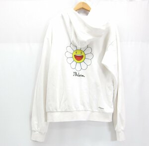 J-Balvin J バルヴィン 20AW ×村上隆 フラワープリントプルオーバーパーカー Blanco Flower Hoodie SIZE:S メンズ 衣類 □UF4035