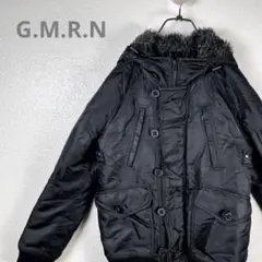 ★G.M.R.N デザインがかっこいいパーカー部分ラクーン使用の中わたジャンパー