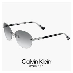 新品 カルバンクライン サングラス ck1223sa 040 calvin klein メンズ レディース オーバル型 ツーポイント 枠なし UVカット UV400