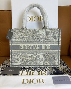 クリスチャン・ディオール Christian Dior BookTote ハンドバッグ ショルダーバッグ 2WAY トラ レディー