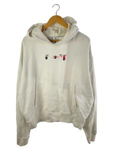 OFF-WHITE◆21AW/ACRYLIC ARROW OVER Hoodie/パーカー/XL/コットン/ホワイト/状態考慮//