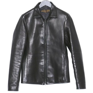 PARANOID 1.2mm Horse leather Jacket XSサイズ ブラック 133002 パラノイド ジップアップレザージャケット シングルライダース ブルゾン