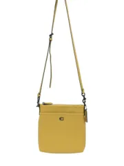 COACH KITT MESSAENGER CROSSBODY ショルダーバッグ レザー イエロー 