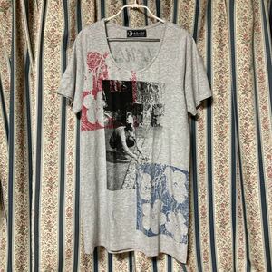 ヒステリックグラマー×アンディウォーホル flowers factoryプリントロング半袖Tシャツ ビッグT チュニックワンピース Tワンピ Andy