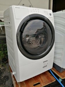 YI060050 ドラム式洗濯機 シャープ ES-S7F-WR 2021年 洗濯7kg 乾燥3.5kg ヒーターセンサー乾燥 右開き SHARP 直取り歓迎