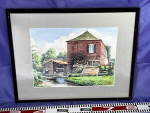 【中古　額縁　水車小屋】