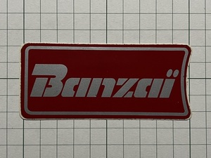 外国のステッカー：Banzai バンザイ バイク オートバイ ビンテージ カスタム +Fb