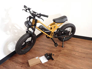 中古 電動アシスト付自転車 CYCOO TDN-237L サイクー GHOST ゴースト 20インチ 20型 極太タイヤ マットイエロー ジャンク品 埼玉県 戸田市