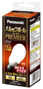 【中古】 パナソニック パルックボールプレミア A15形 電球60形タイプ 電球色 EFA15EL10H2 口金直径26