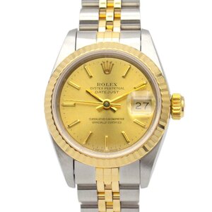 ロレックス デイトジャスト E番 ブランドオフ ROLEX K18（イエローゴールド） 腕時計 K18/SS 中古 レディース