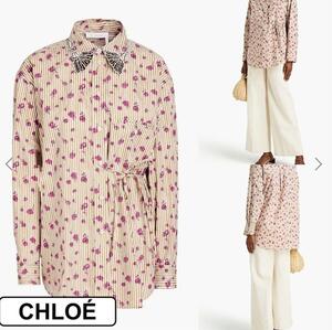 新品 16万 クロエ ローズ フラワープリント　コットン ポプリン シャツ drawer Chloe Flower Print Poplin Shirt united arrows barneys