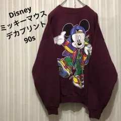 Disneyディズニーミッキーマウススウェット90sでかプリント