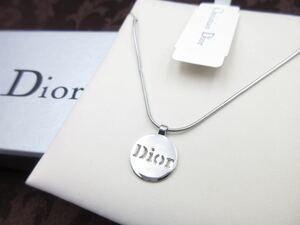 【新品同様】タグ付き Christian Dior ネックレス 丸 ロゴ クリスチャン ディオール ヴィンテージ アクセサリー レディース 結婚式ya-3-20