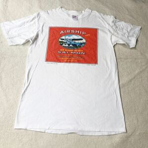 90s vintage JERZEES Tシャツ RUSSELL PACIFIC CLASSICS 1990 缶 ラベル ALASKA AIRSHIP BRAND ヴィンテージ USA アメリカ製