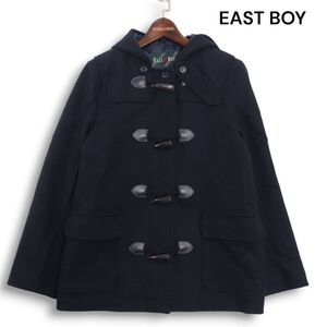 EAST BOY イーストボーイ 秋冬 メルトン ウール♪ スクール ダッフルコート Sz.11　レディース ネイビー 女子 学生 通学　K4T02149_B#N