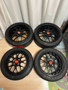 ホンダS660用！BBS RP MB!マッドブラックセット！ポテンザRE004新品未使用！ホイールガラスコート施工済み！