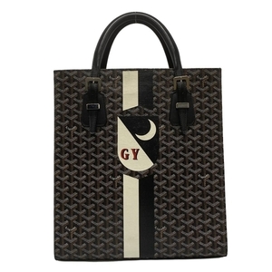 ゴヤール GOYARD トートバッグ コモールGM レザー 黒 マーカージュ/イニシャル(GY) バッグ