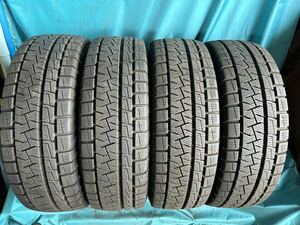 2021年製165/55R14バリ山！中古タイヤ4本セット　 ピレリ PIRELLI アイスアシンメトリコ　ICE ASIMMETRICO スタッドレスタイヤ