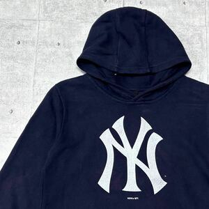 NEW YORK YANKEES MLB フーディー ニューヨーク ヤンキース　　メジャーリーグ 野球 OUTER STUFF キッズ150位 ビッグロゴ デカロゴ YL84