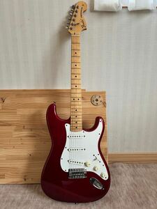 【1円~】Fender Japan Stratocaster キャンディアップルレッド Crafted in Japan フェンダージャパンストラトキャスター