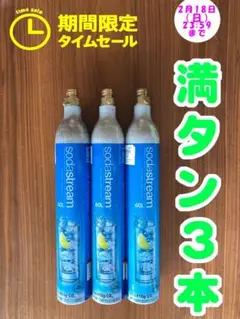 0218期間限定タイムセール！6466ソーダストリームガスシリンダー満タン 2本