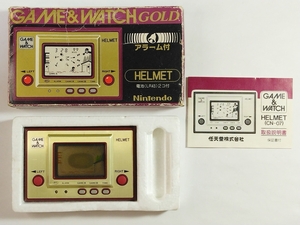 ※訳あり品 Nintendo GAME&WATCH GOLD HELMET ゲームウォッチ ヘルメット 箱説あり